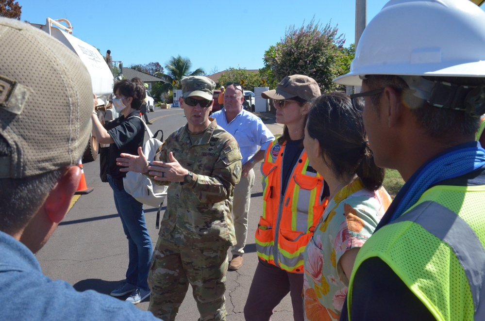 Rep. Jill Tokuda of Hawaii receives update on Lahaina fire recovery operations