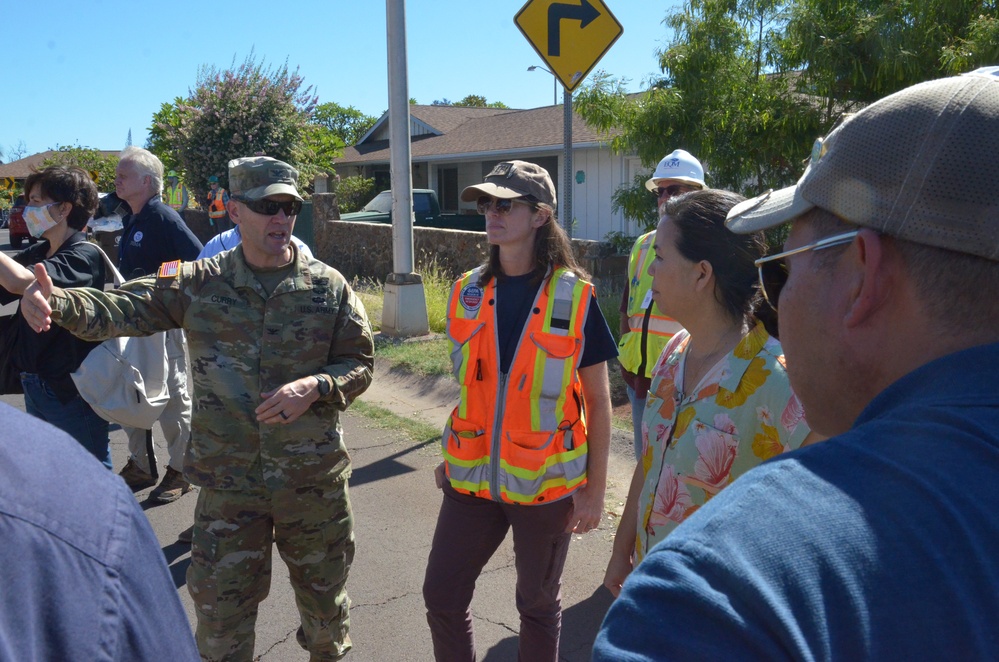 Rep. Jill Tokuda of Hawaii receives update on Lahaina fire recovery operations