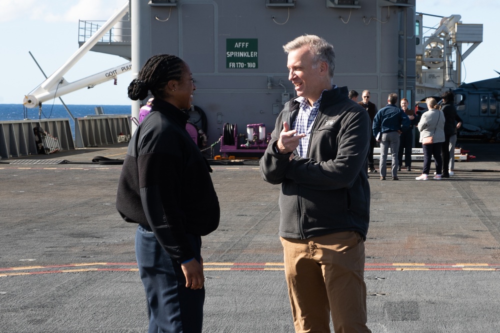 Under Secretary of the Navy tours George Washington