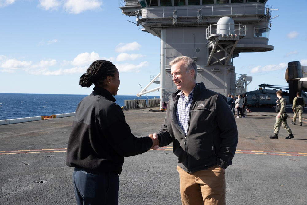 Under Secretary of the Navy tours George Washington