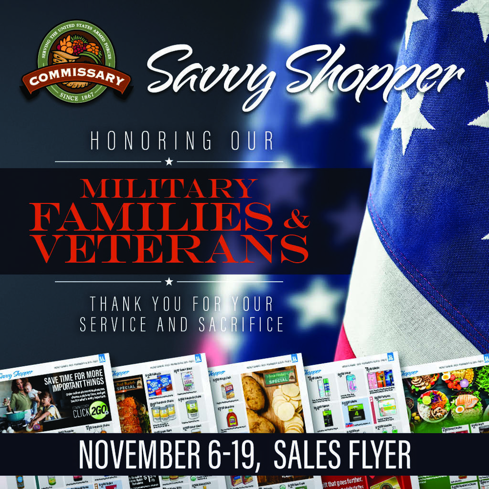 As the nation prepares to celebrate Veterans Day, DeCA continues to honor its military patrons with Commissary Sales Flyers for Nov. 6-19