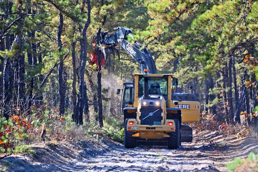 ASA Fort Dix Range Control Fire Breaks maintenance. November 03, 2023