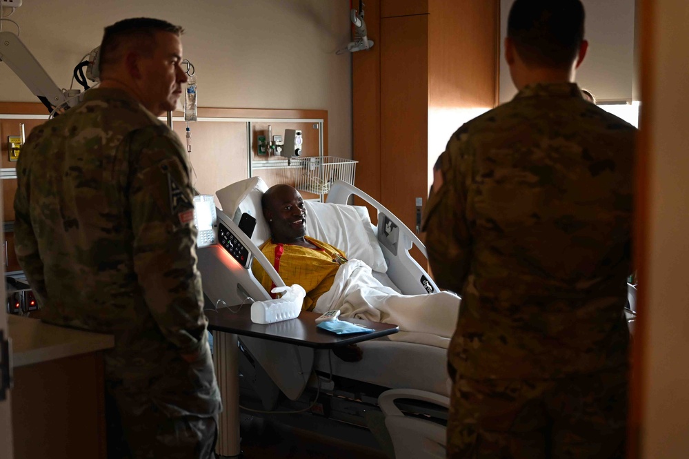 Buckley leadership visits VA hospital