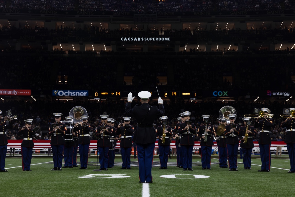 MFR band performs at New Orleans Saints Salute to Service game