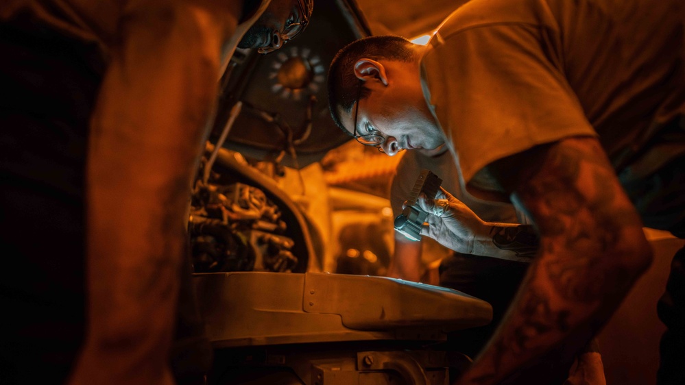 Sailor conducts maintenance aboard USS Carl Vinson