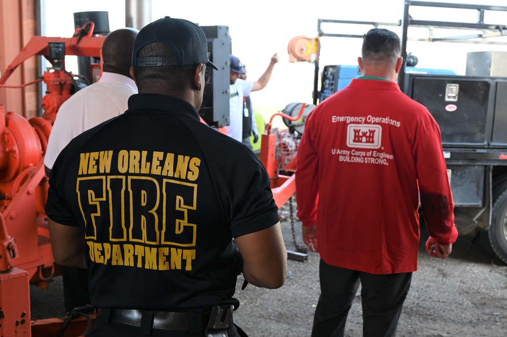 Corps of Engineers loans pumps to New Orleans Fire Department to fight marsh fire