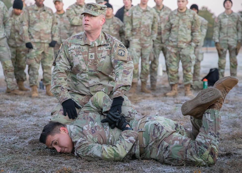 The 16th Military Police Brigade conducts OC spray training