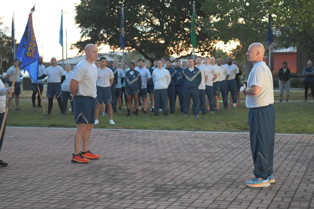 Team Charleston embraces Warrior Heart Culture during wing formation run