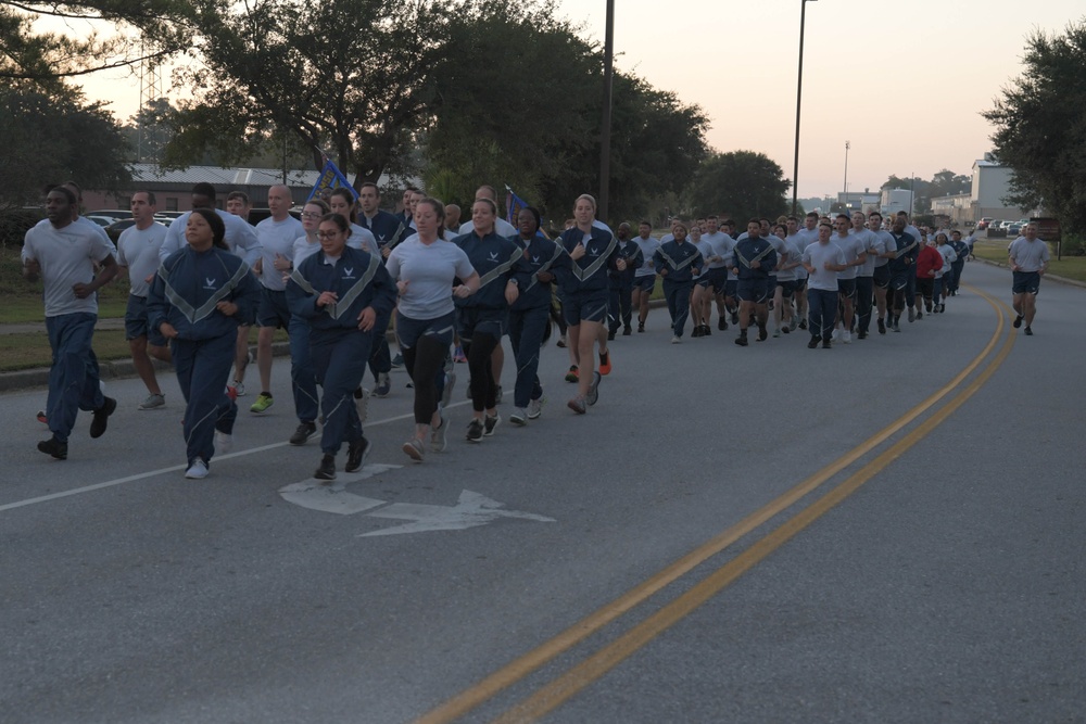 Team Charleston embraces Warrior Heart Culture during wing formation run