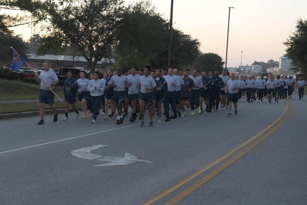 Team Charleston embraces Warrior Heart Culture during wing formation run