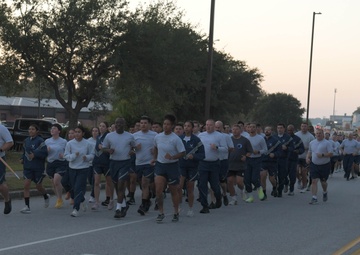 Team Charleston embraces Warrior Heart Culture during wing formation run