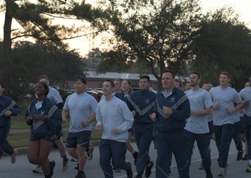 Team Charleston embraces Warrior Heart Culture during wing formation run