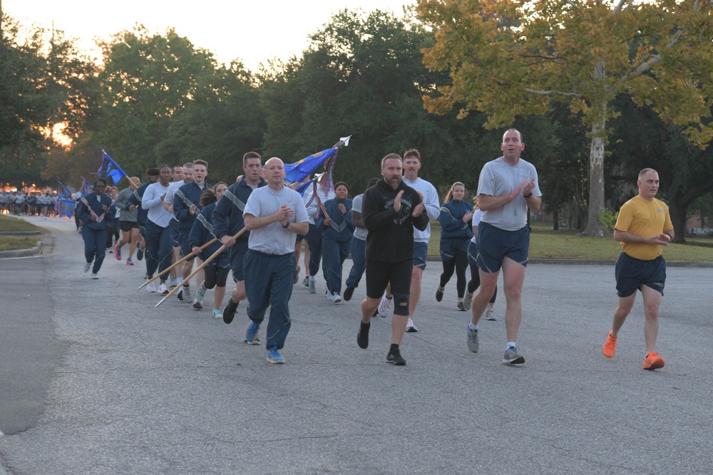 Team Charleston embraces Warrior Heart Culture during wing formation run