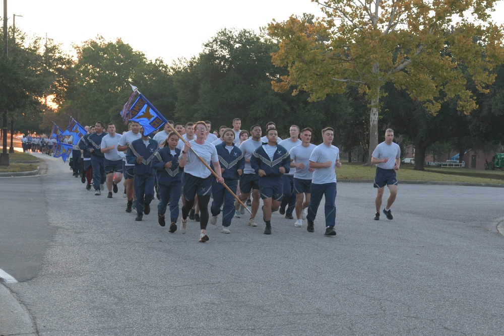 Team Charleston embraces Warrior Heart Culture during wing formation run