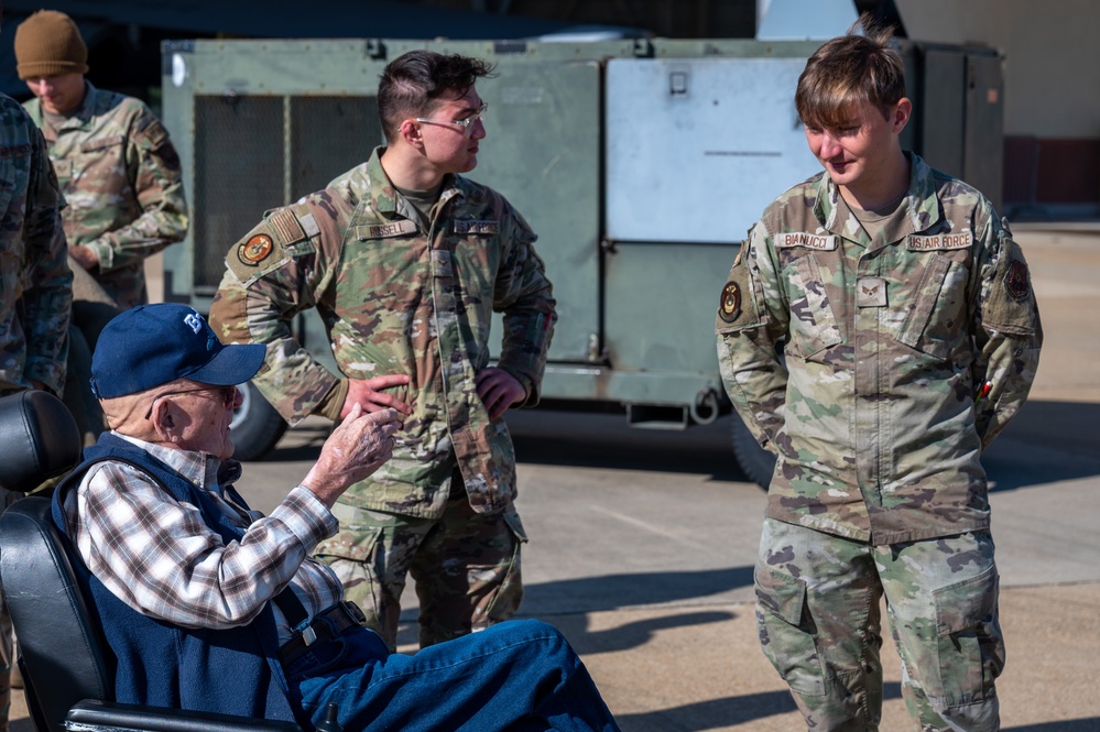 Iconic B-52 and veteran reunite at Barksdale Air Force Base