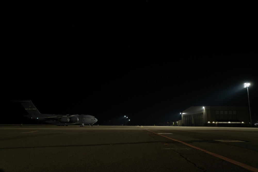 C-17 Globemaster III deploys from Travis Air Force Base