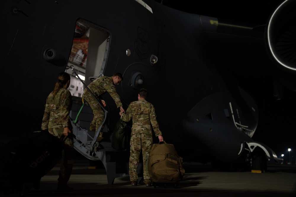 C-17 Globemaster III deploys from Travis Air Force Base