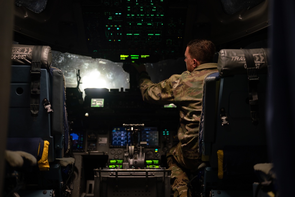 C-17 Globemaster III deploys from Travis Air Force Base