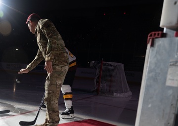 Airmen Recognized During Roadrunners Hockey Game