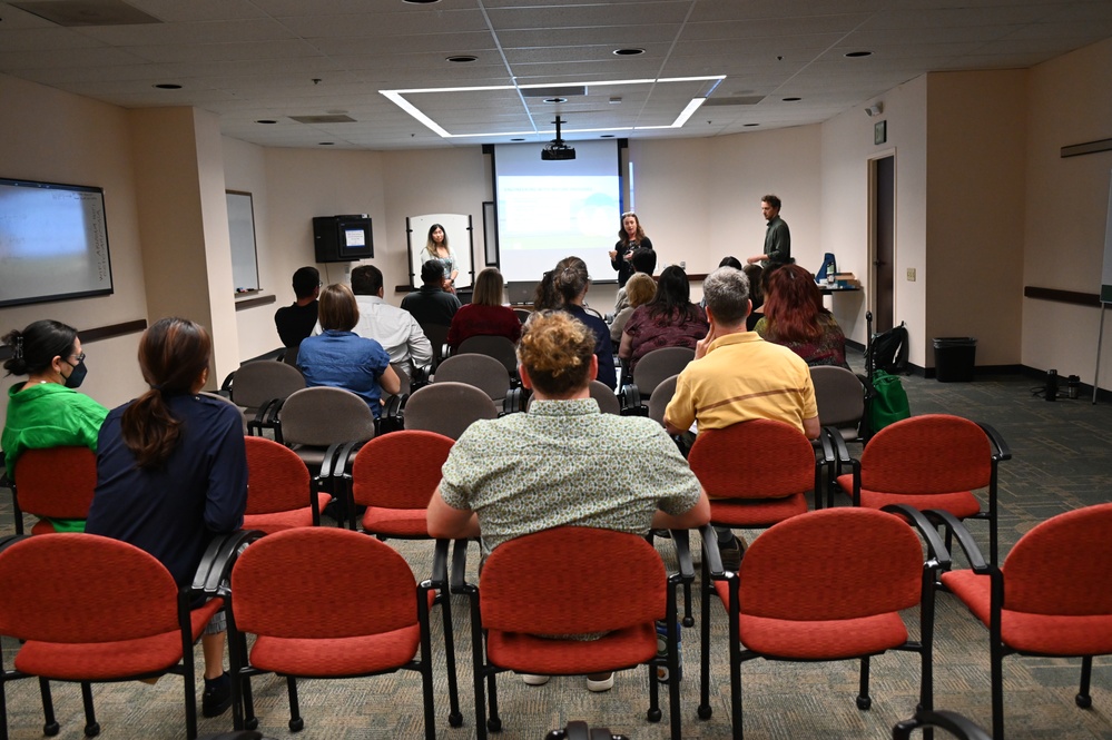 Engineering with Nature Planning Team member Julie Beagle describes class