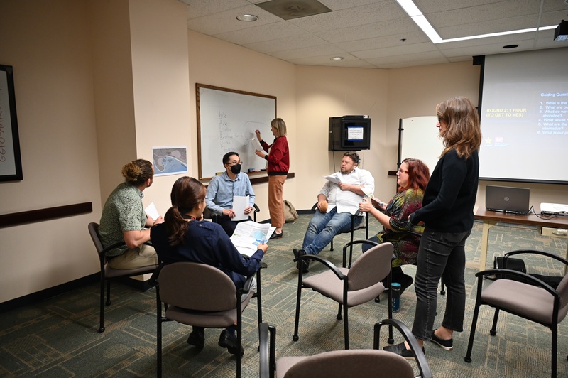 Participants in San Francisco District’s EWN Interactive Training work as a PDT