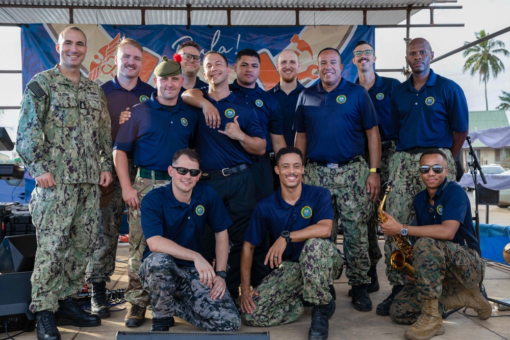 Pacific Partnership 2023 Band performs at the Nausori Municipal Market in Fiji