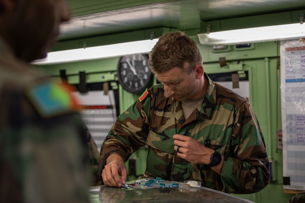 OPFOR U.S. Army Soldiers Conduct Planning for Future Operations during JPMRC 24-01