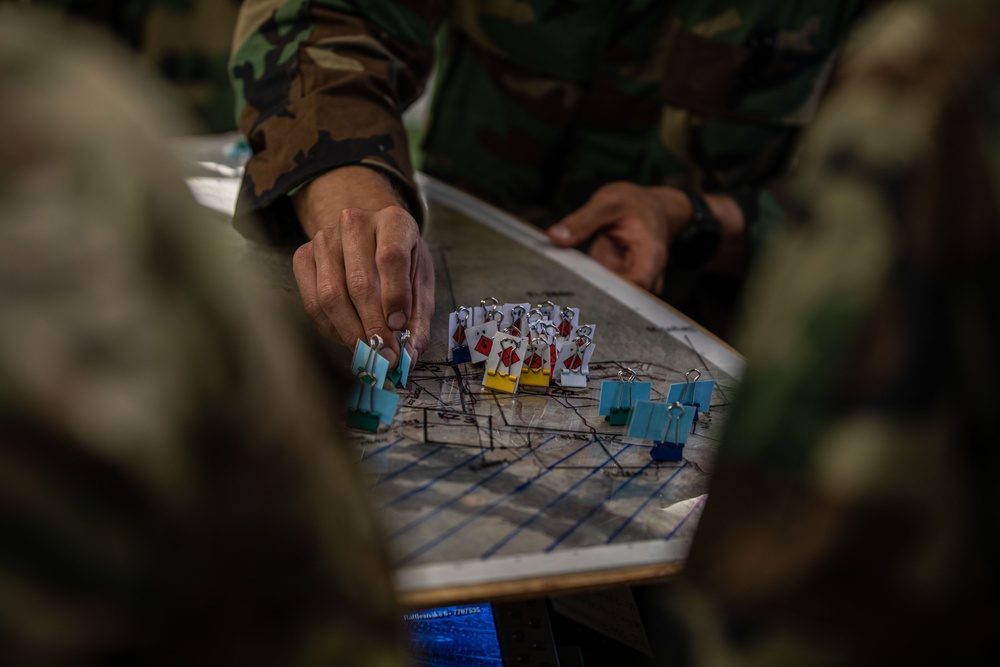 OPFOR U.S. Army Soldiers Conduct Planning for Future Operations during JPMRC 24-01