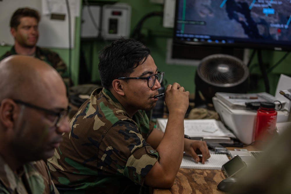 OPFOR U.S. Army Soldiers Conduct Planning for Future Operations during JPMRC 24-01