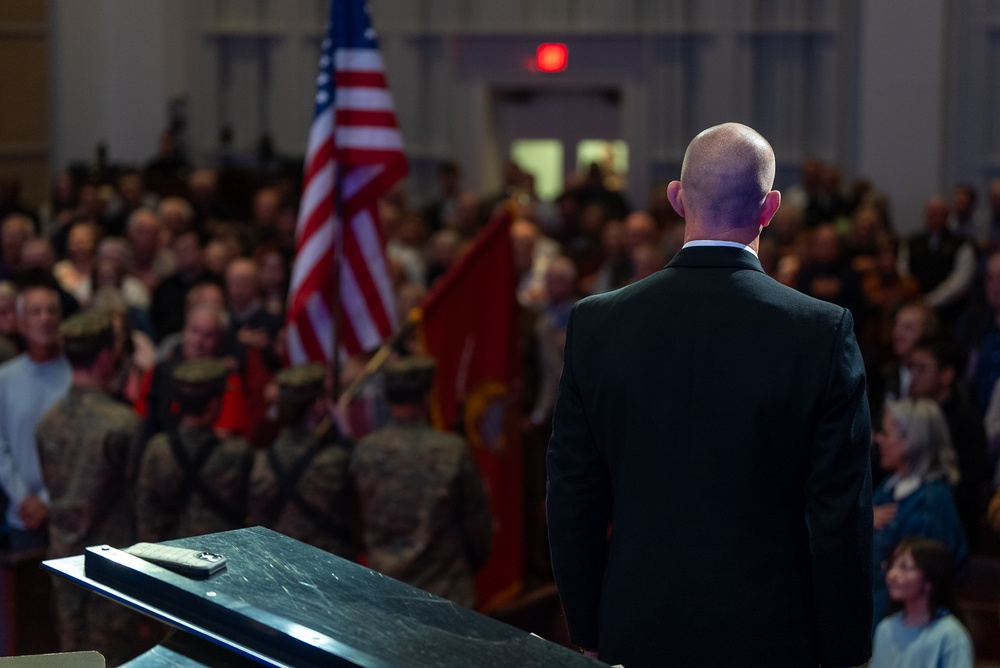 The US Navy Band Commodores performs at Kiokee Baptist Church