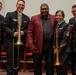 The trombone section poses with special guest Wycliffe Gordon at Kiokee Baptist Church