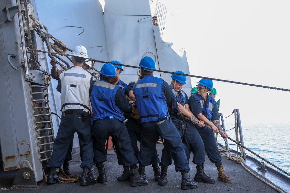 Line Handlers during Replenishment-at-Sea