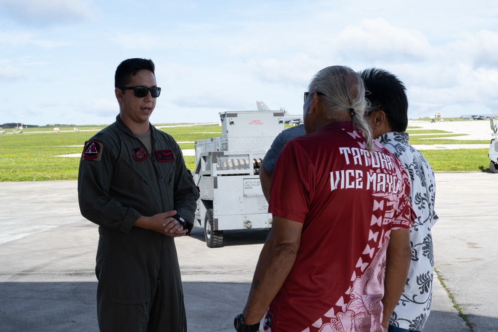 Local Mayors and 36th Wing Commander Tour B-52