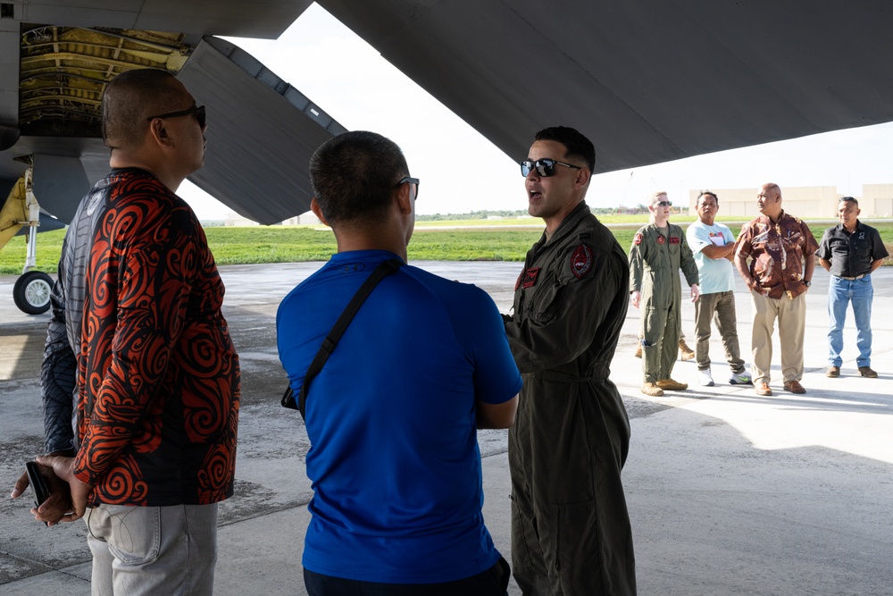 Local Mayors and 36th Wing Commander Tour B-52