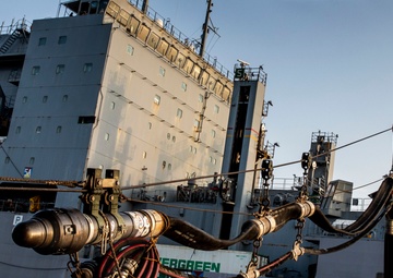 USS Philippine Sea conducts a Replenishment-at-Sea with the USNS Amelia Earhart