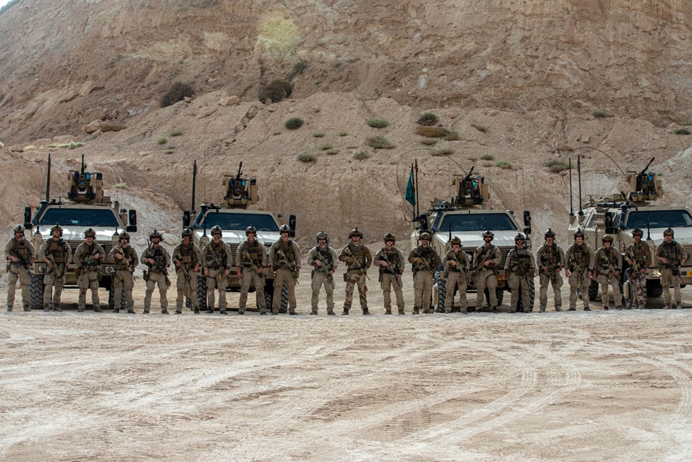 U.S. Coalition members conduct live fire training