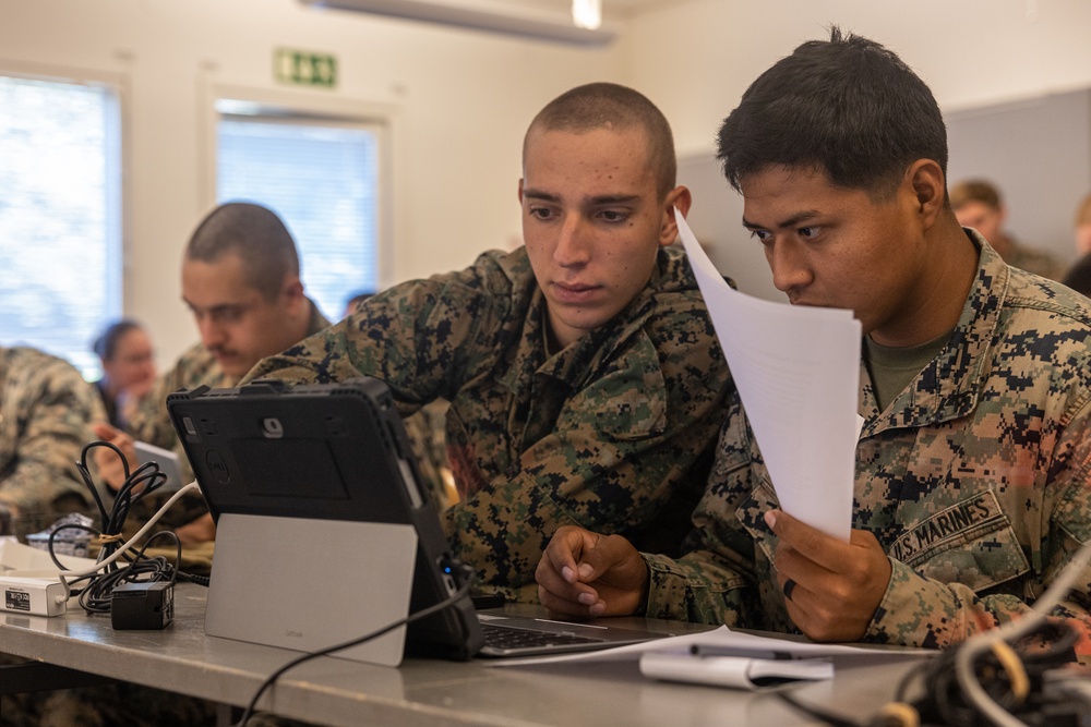 Marines with Combat Logistics Battalion 6 receive training on the Non-combatant Tracking System / Evacuation Tracking and Accountability System