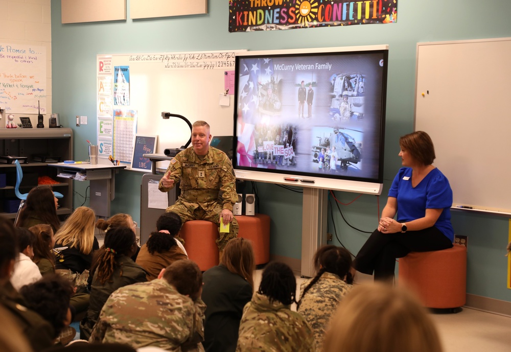 USAACE CG speaks at Parker Elementary