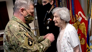 WW Nurse U.S. Army Lt. (Ret.) Regina Benson Receives Joint Service Achievement Medal