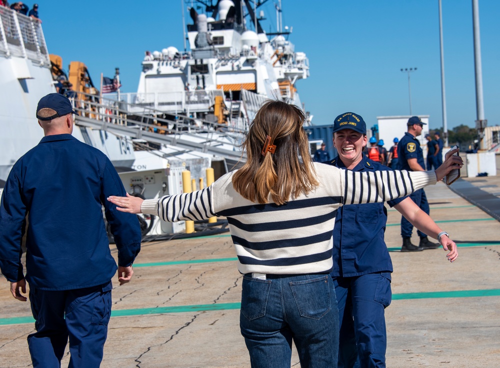 Coast Guard Cutter James Returns Home