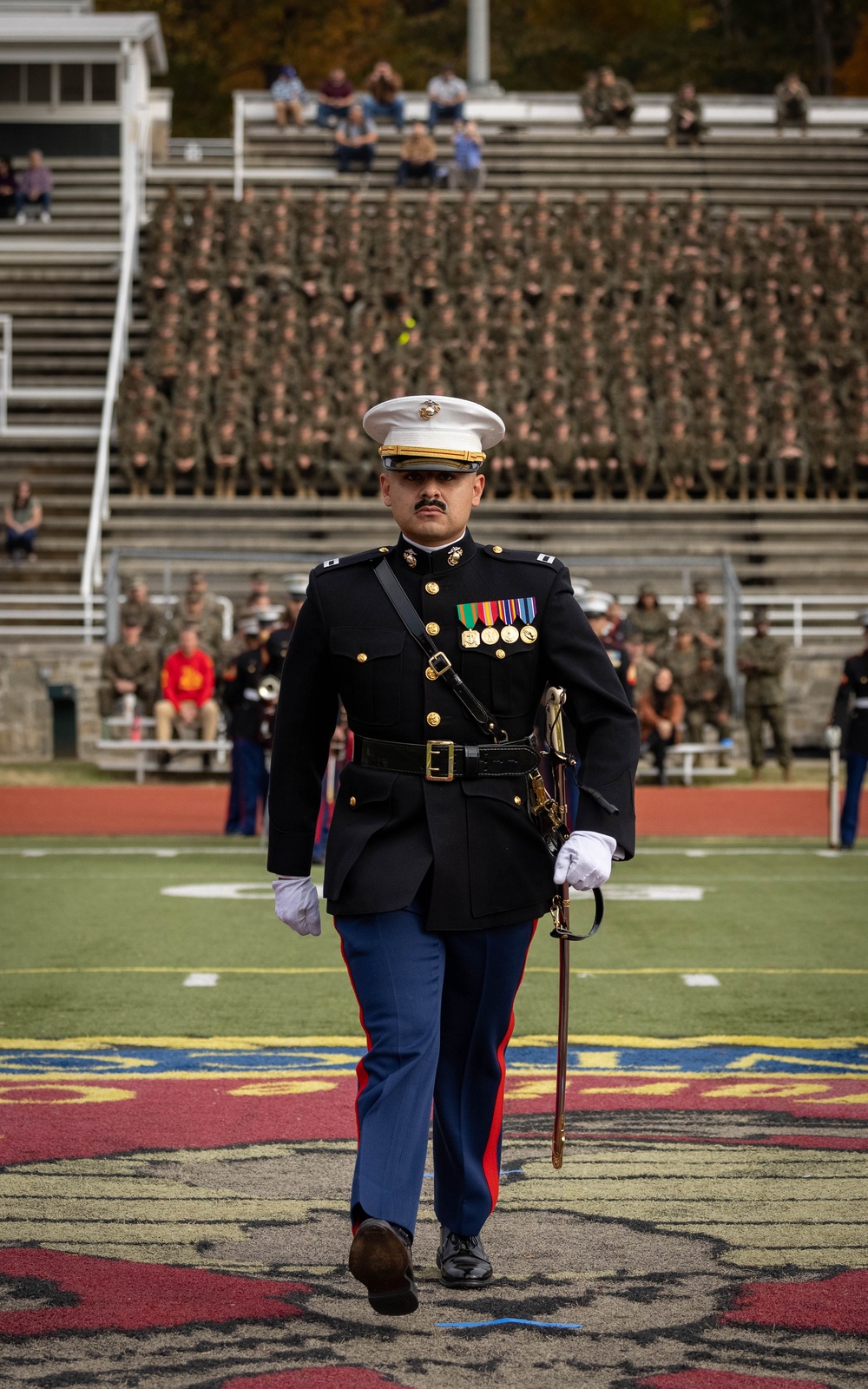 Sergeant Major of the Marine Corps attends the Marine Corps Base Quantico cake cutting ceremony as guest of honor