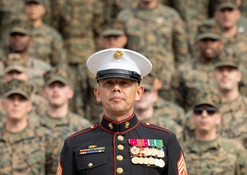 Sergeant Major of the Marine Corps attends the Marine Corps Base Quantico cake cutting ceremony as guest of honor