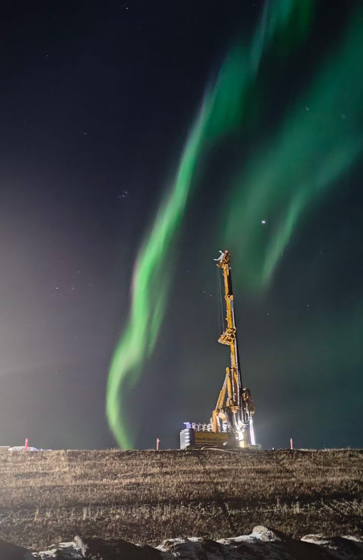 Northern Lights over Moose Creek Dam Safety Modification Project