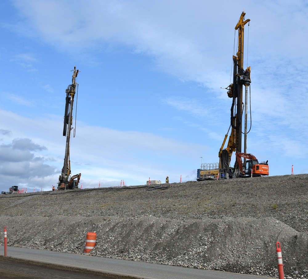 Construction Equipment atop Moose Creek Dam