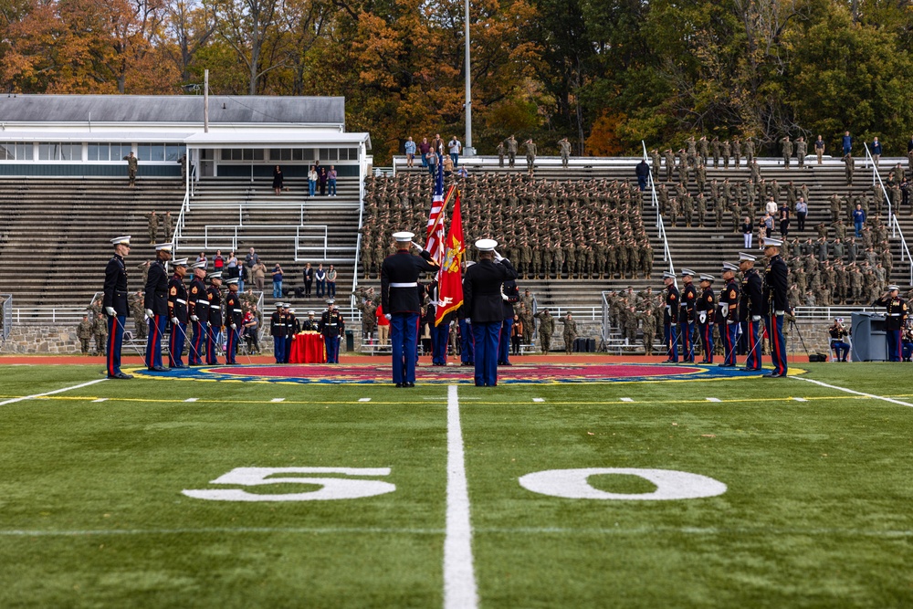 Sergeant Major of the Marine Corps attends Marine Corps Base Quantico cake cutting ceremony as guest of Honor