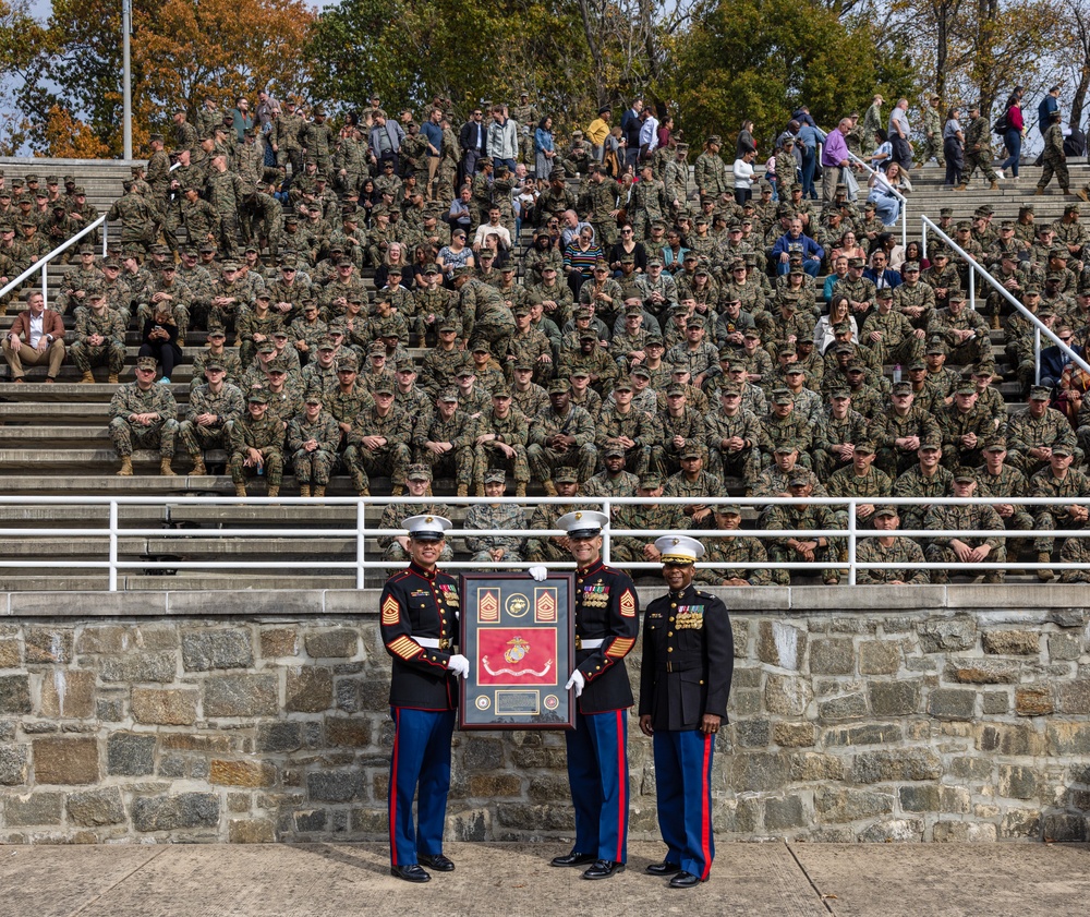 Sergeant Major of the Marine Corps attends Marine Corps Base Quantico cake cutting ceremony as guest of Honor