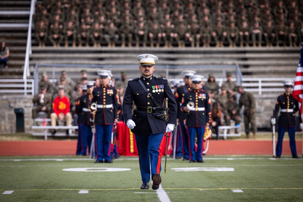 Sergeant Major of the Marine Corps attends Marine Corps Base Quantico cake cutting ceremony as guest of honor