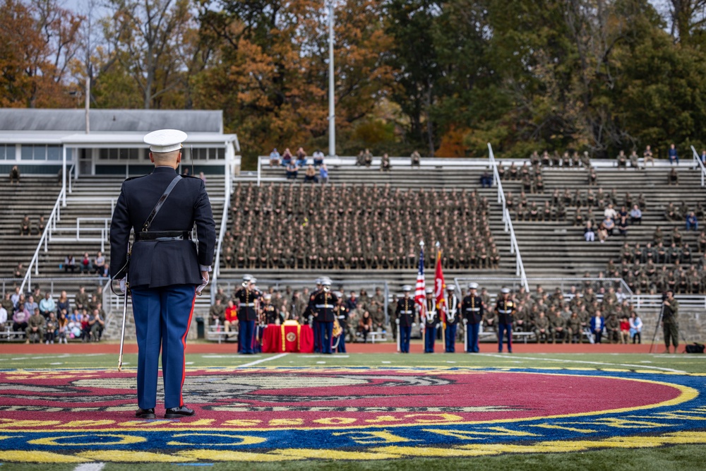 Sergeant Major of the Marine Corps attends Marine Corps Base Quantico cake cutting ceremony as guest of honor