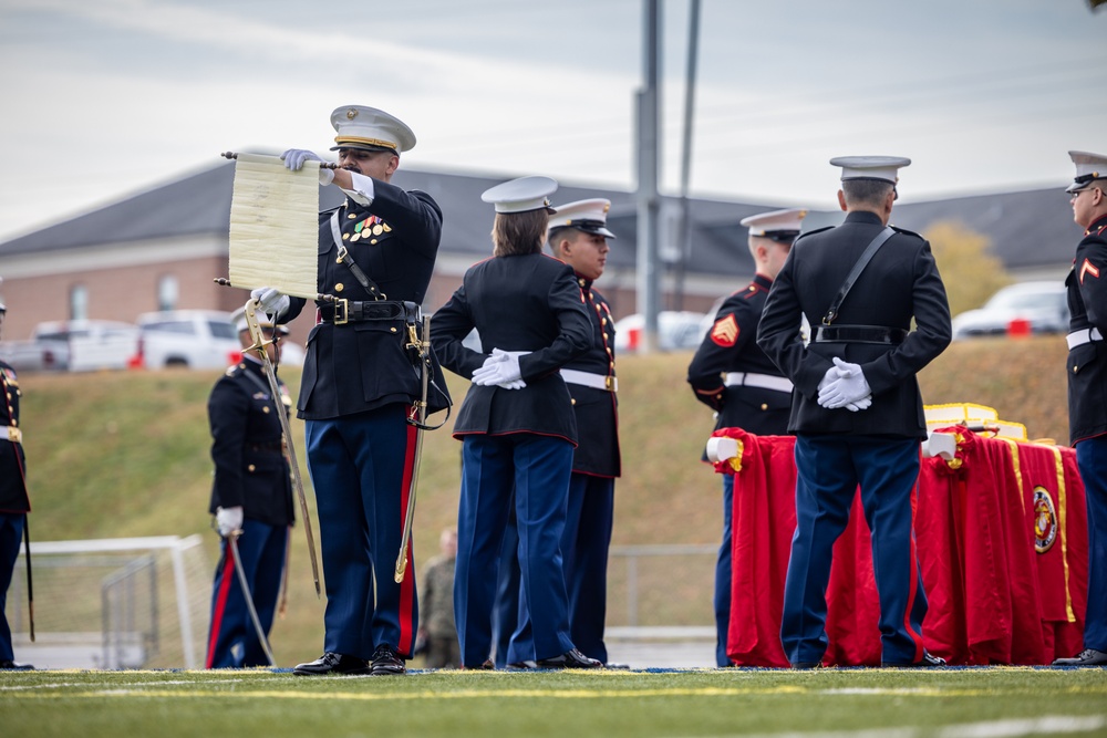 Sergeant Major of the Marine Corps attends Marine Corps Base Quantico cake cutting ceremony as guest of honor