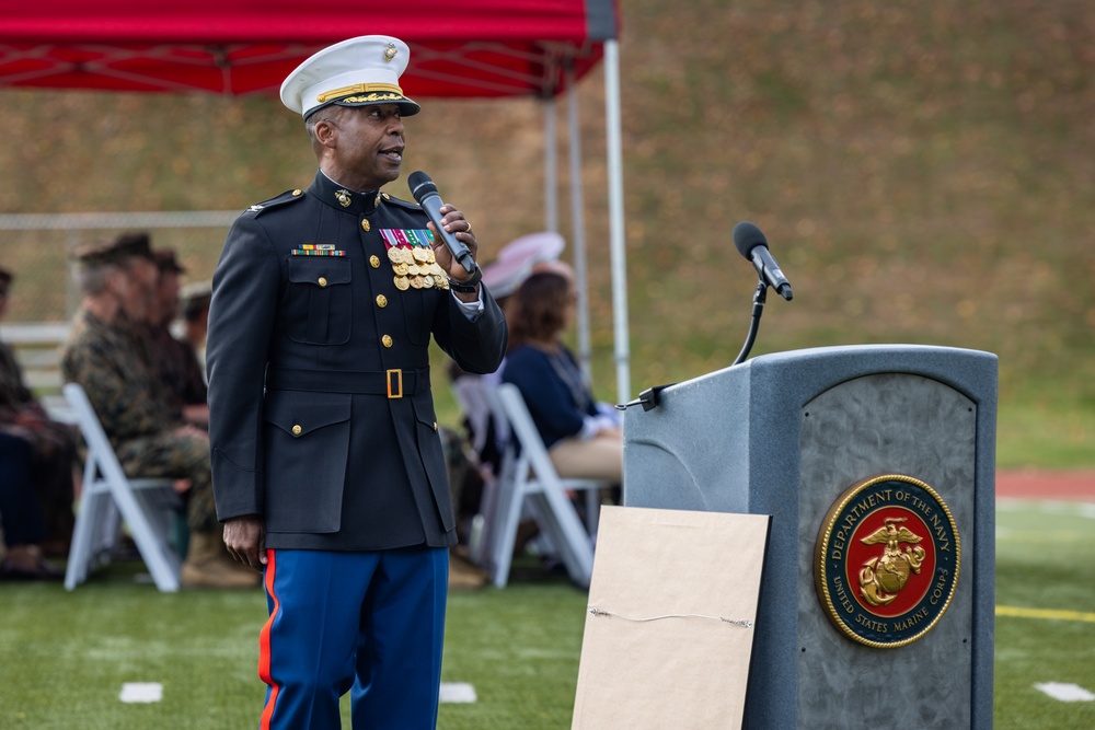 Sergeant Major of the Marine Corps attends Marine Corps Base Quantico cake cutting ceremony as guest of honor